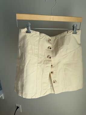 Altar’d State Button-Front Mini Skirt